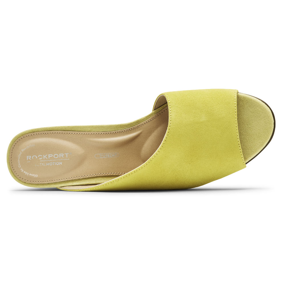 Rockport Womens Slides Yellow - Total Motion Taylor Asymmetrical - UK 027-MKNEFS